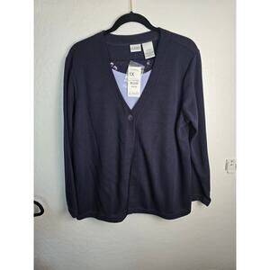 Liz Baker Essentials Set NWT Blouse and Skirt Navy and purple size 1x